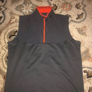 Nike MENS Medium Golf Vest Gray orange Zippup
